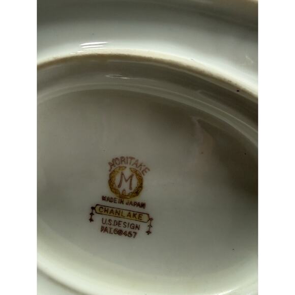 Noritake Chanlake Gravy Boat Vintage With Attached Underplate - Picture 4 of 4